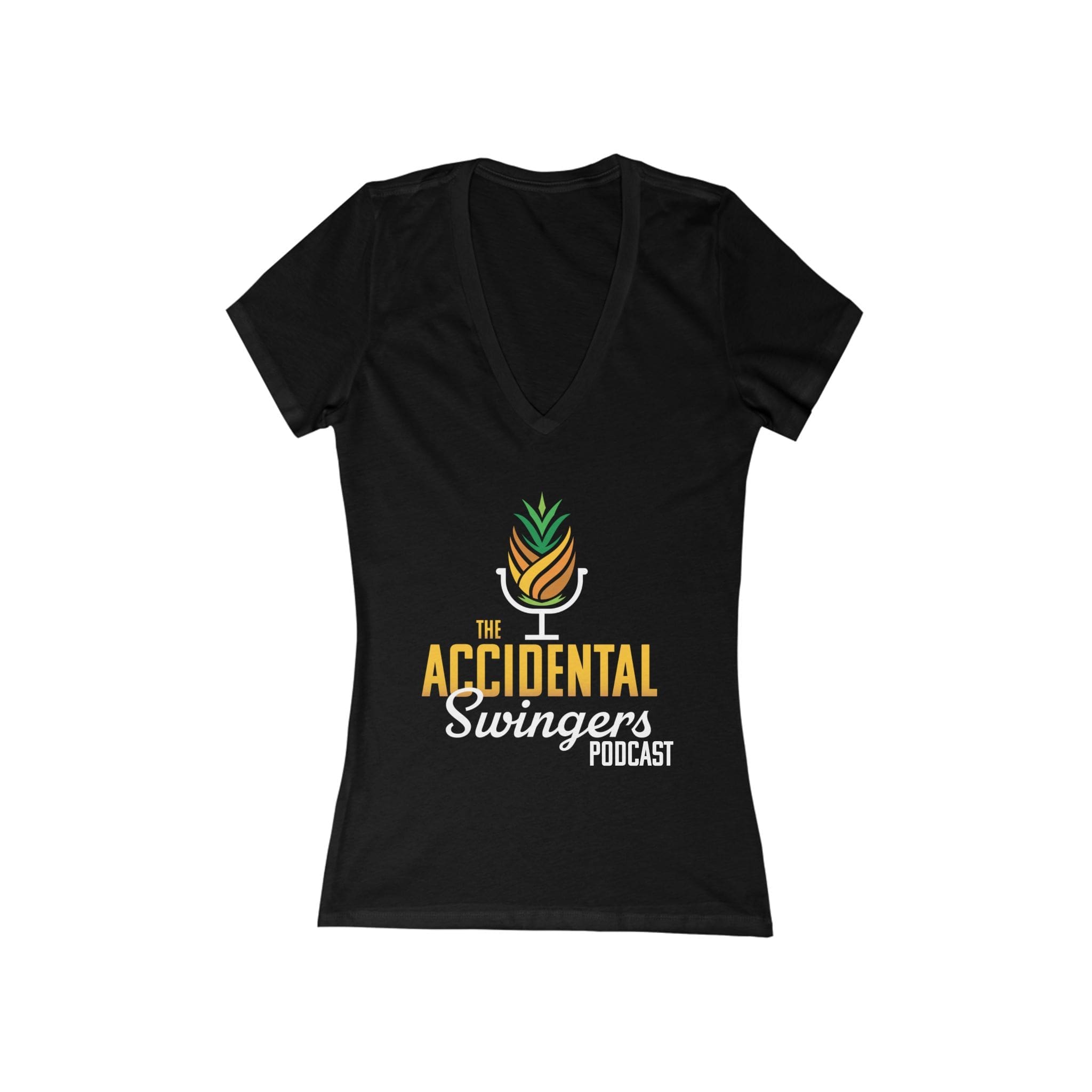 The Accidental Swingers Podcast Women's V-Neck Tee