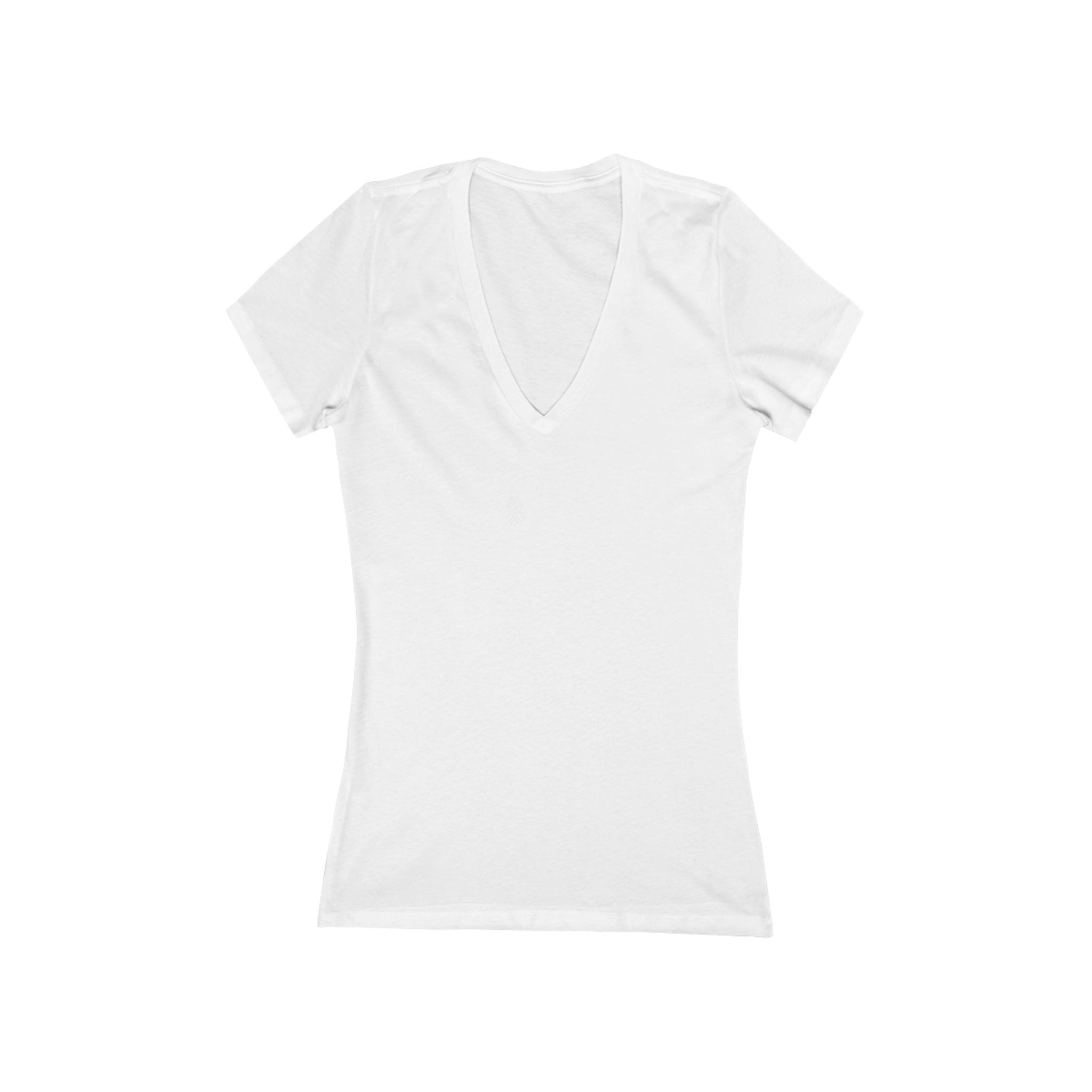 Find Your Tribe Women's Deep V-Neck Tee — Slim Fit Jersey Short Sleeve