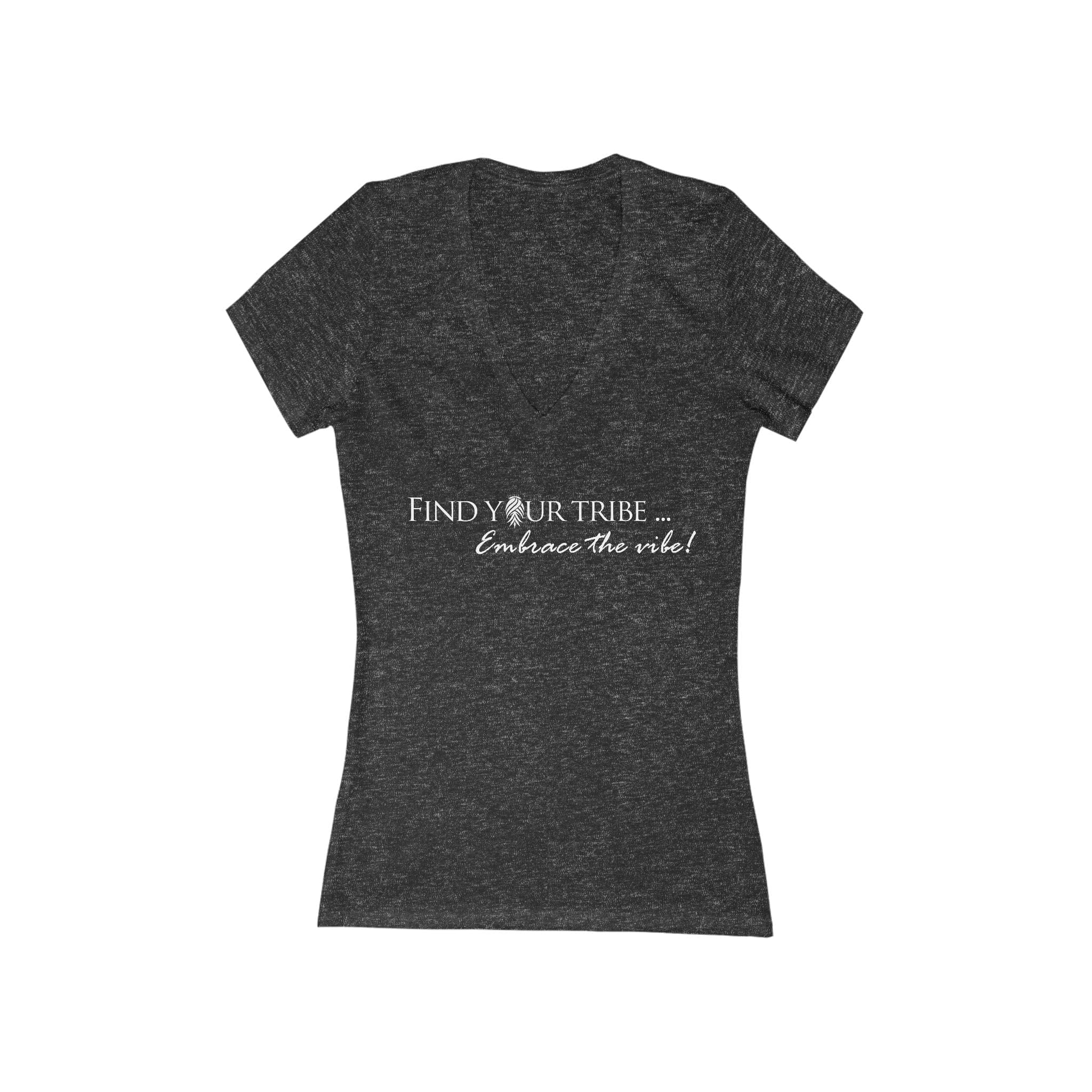 Find Your Tribe Women's Deep V-Neck Tee — Slim Fit Jersey Short Sleeve - Image 5